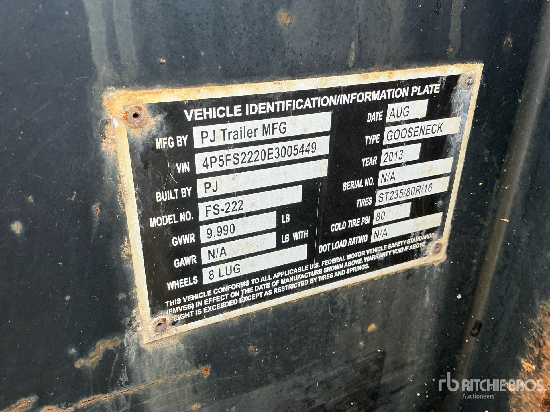 2014 Pj Trailers FS-222