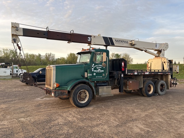 National 681C 34000 lb Straight Boom on 1991 Peterbilt 357 6x4 Boom Truck