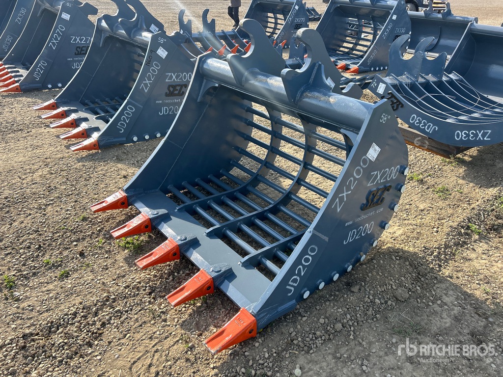 2026 SEC 58 in Q/C Skeleton Excavator Bucket - Fits ZX200 (Unused