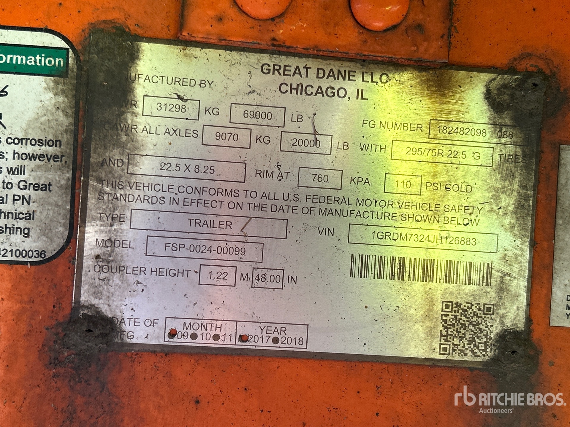 2018 Great Dane FSP-0024-00099