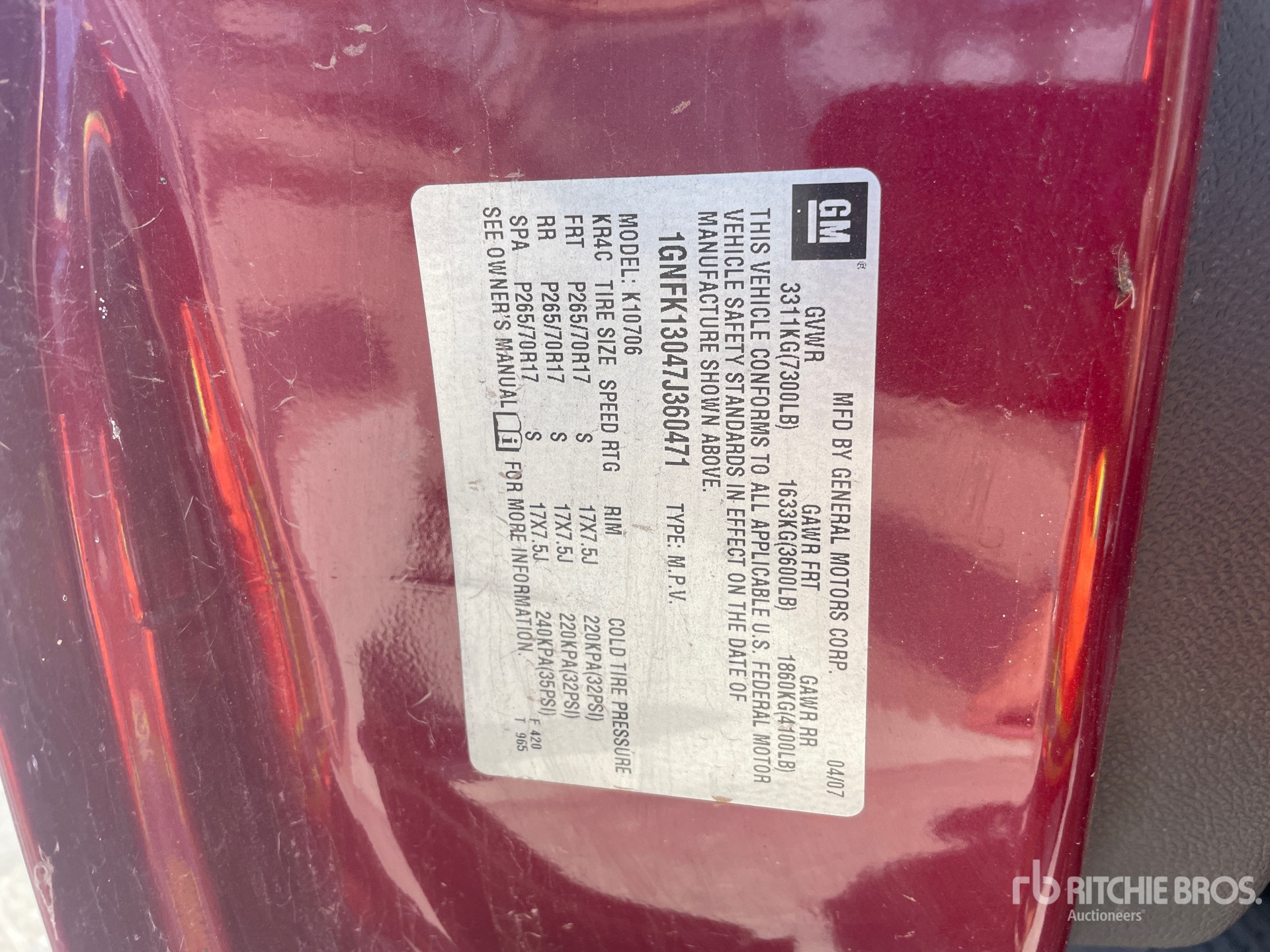 Photo of a 2007 Chevrolet TAHOE