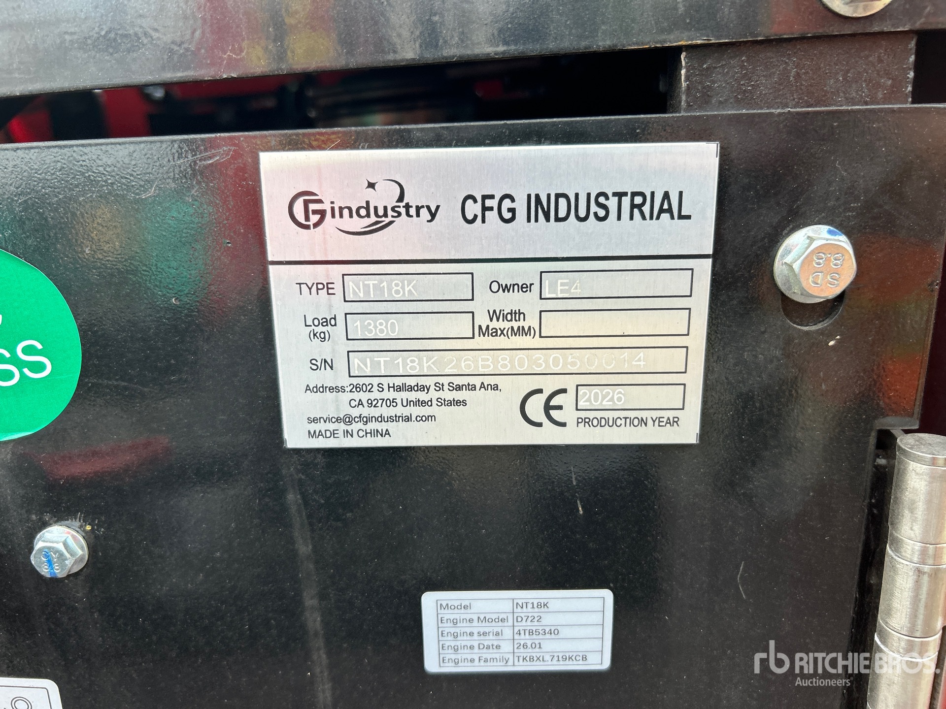 2026 CFG NT18K