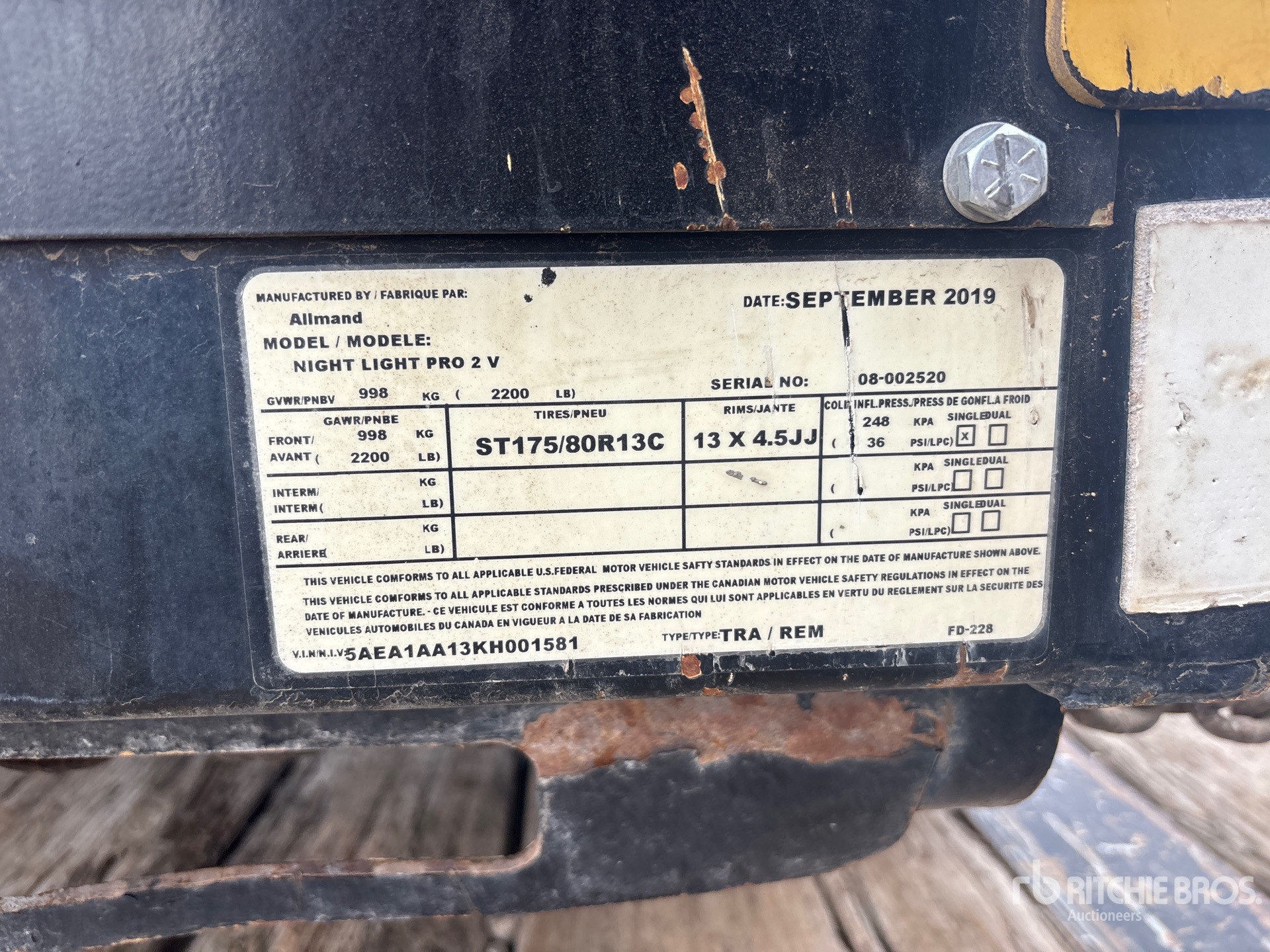 General Appearance with Unit Serial Number