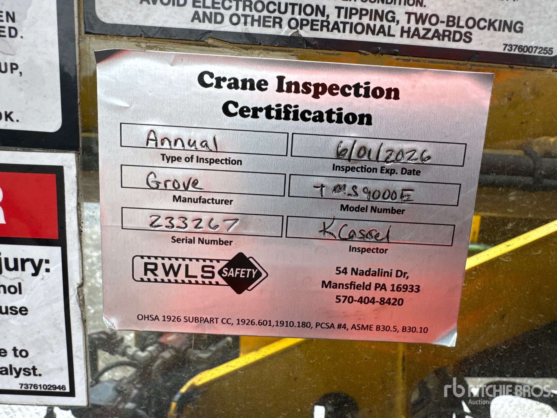 2013 Grove TMS9000E