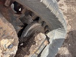 Undercarriage with Rear idler wear