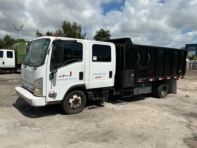2012 Isuzu NPR 4x2 Crew Cab Dump Truck