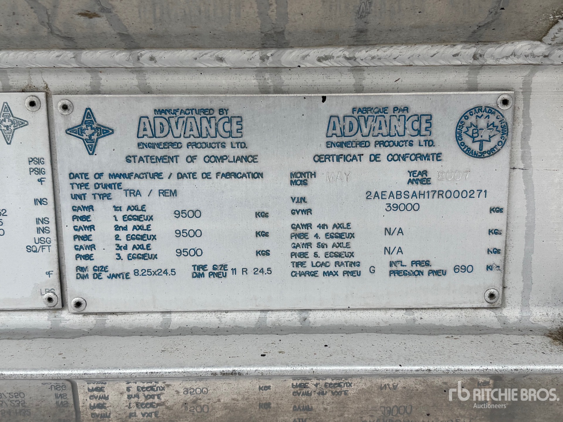 2007 Advance 9378 GAL SUPER B-TRAIN LEAD