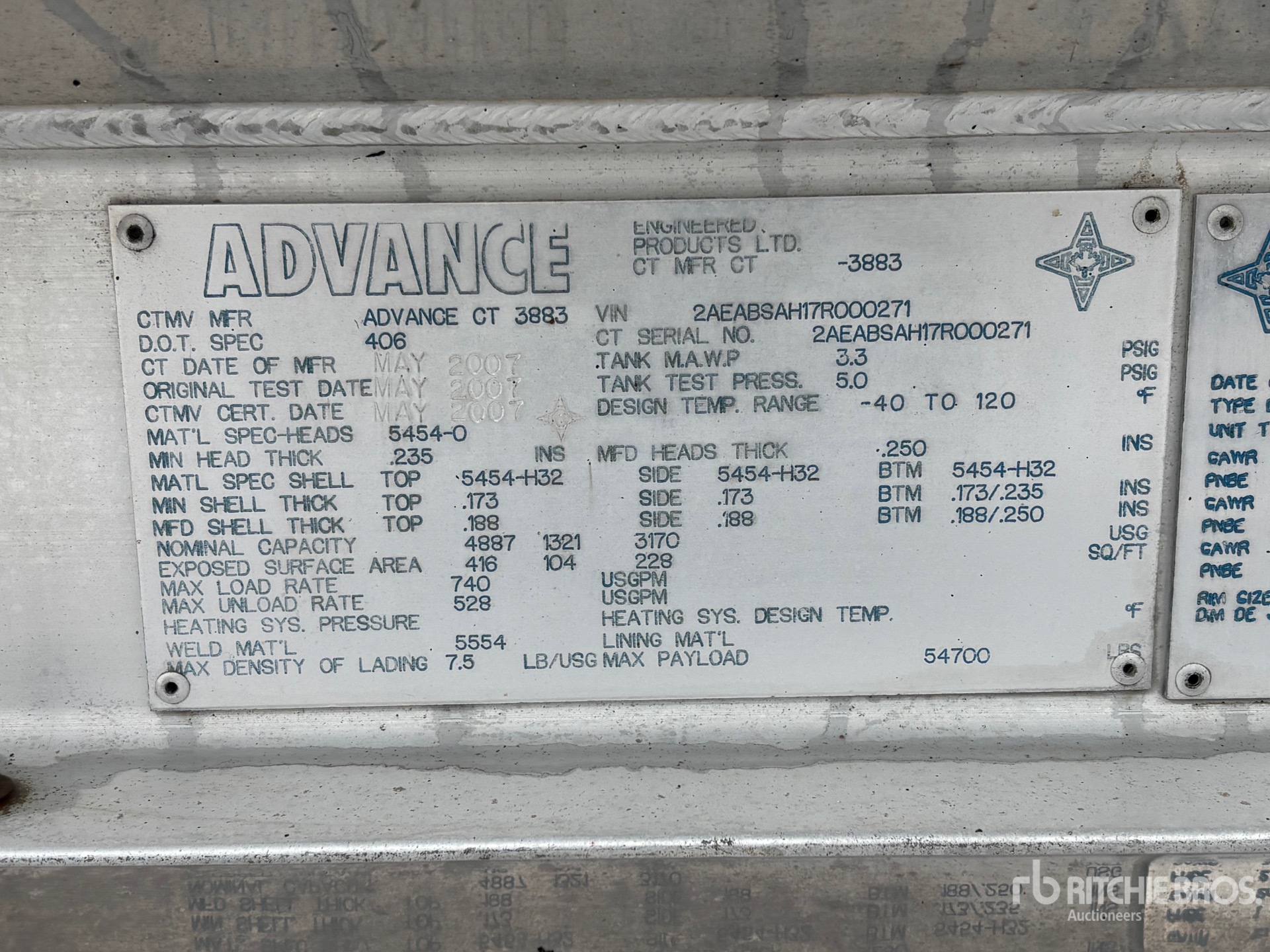 2007 Advance 9378 GAL SUPER B-TRAIN LEAD
