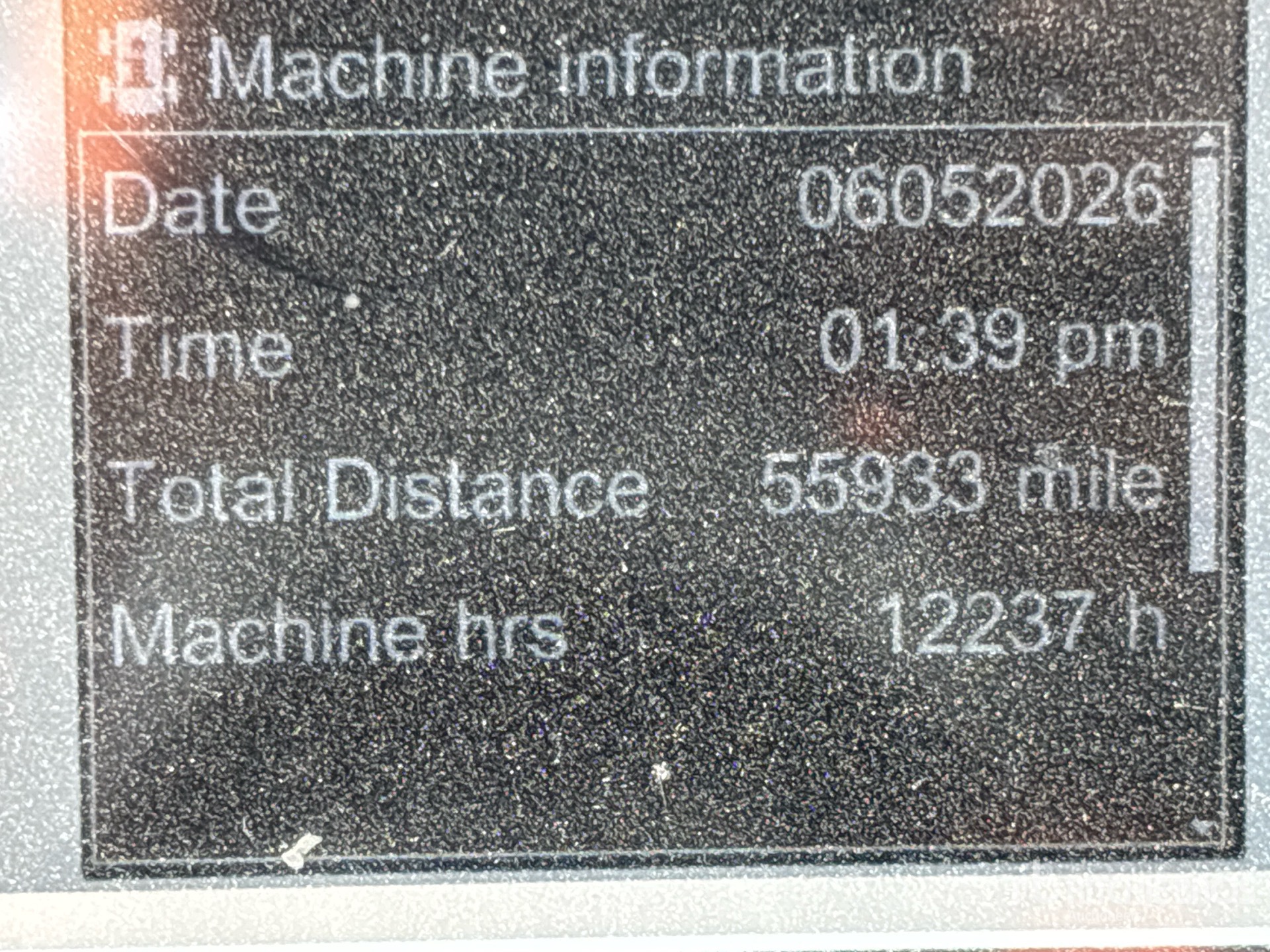 General Appearance with Hour Meter / Odometer
