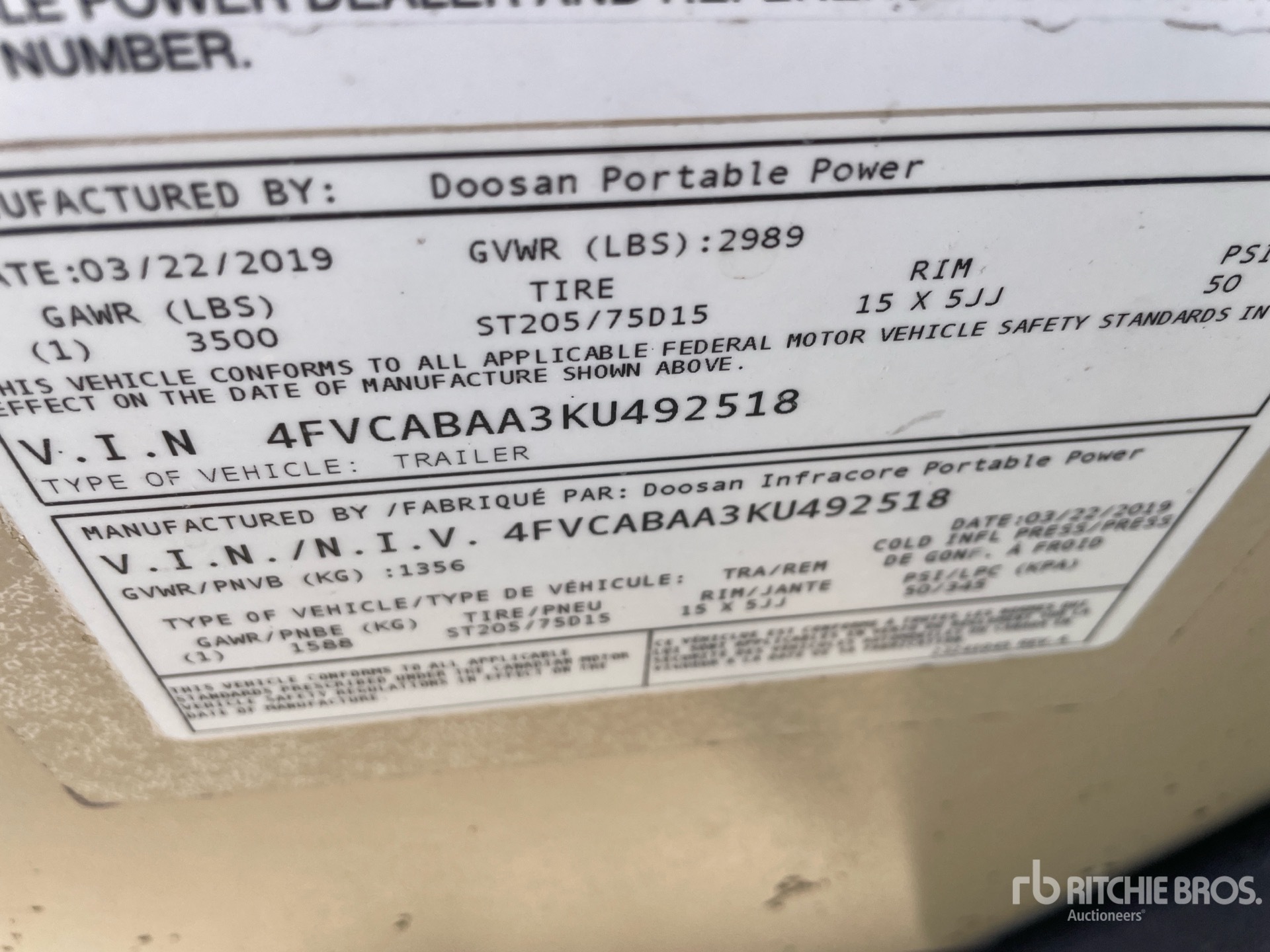 Photo of a 2019 Doosan P185