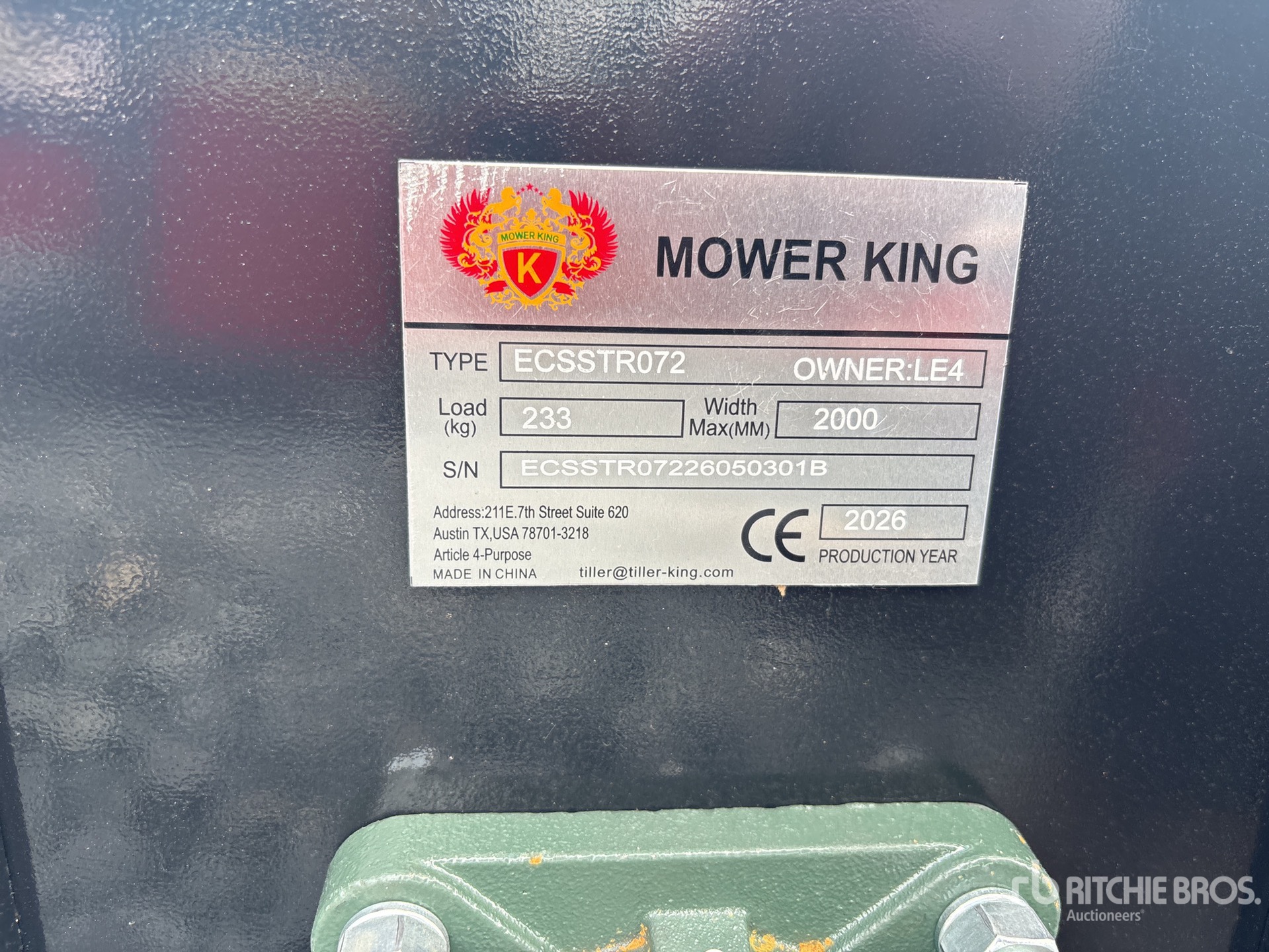 Photo of a 2026 Mower King ECSSTR072