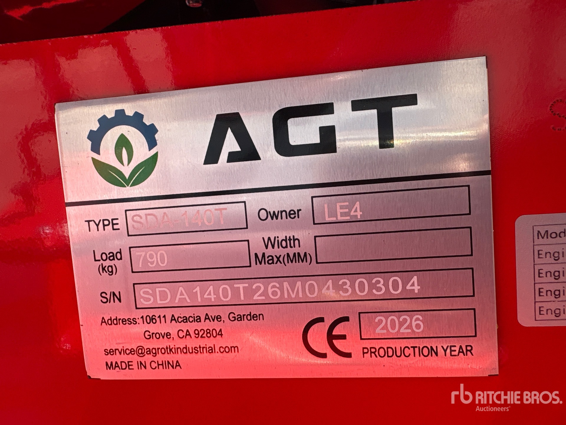 2026 AGT SDA140T