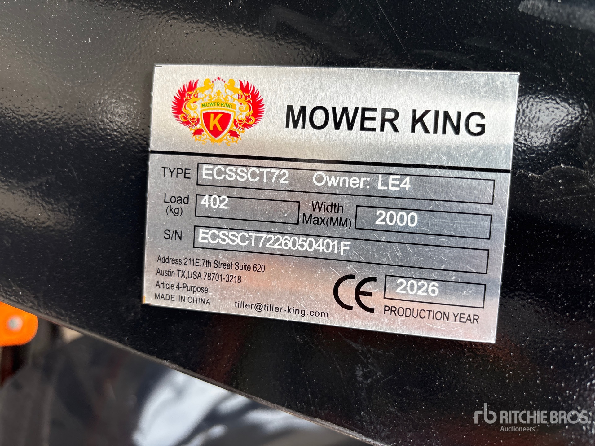 2026 Mower King ECSSCT72