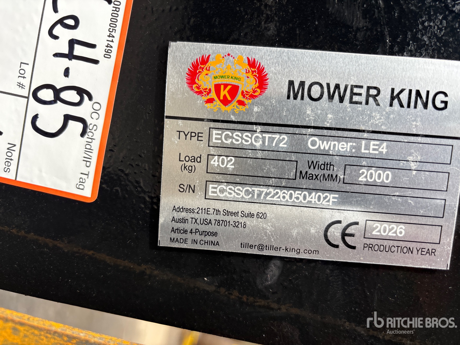 2026 Mower King ECSSCT72
