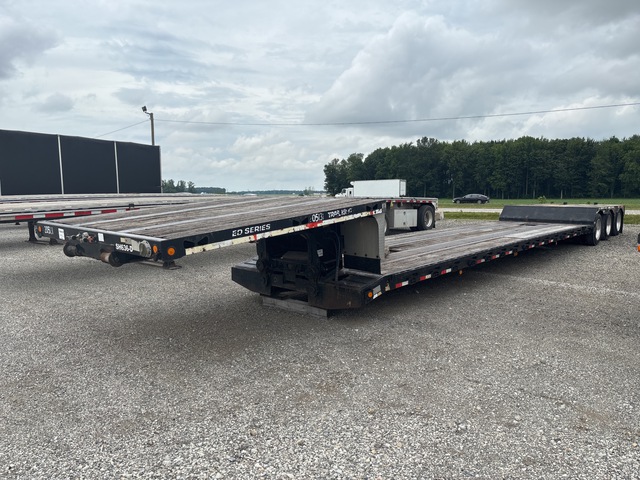 2005 Trail King TK80MED T/A 49.5 ft Extendable Double Drop Removable Gooseneck Lowboy Trailer