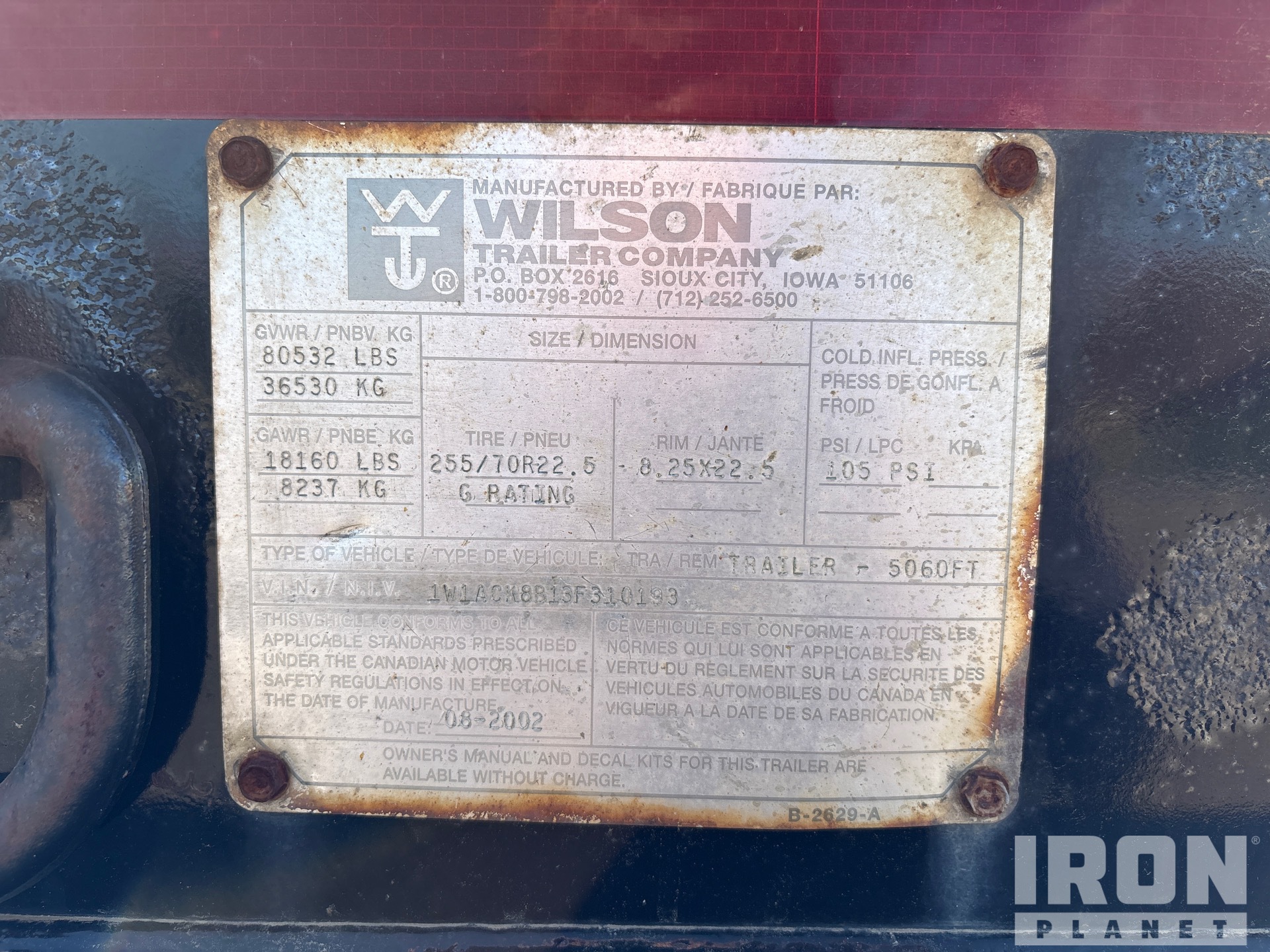 2003 Wilson 50 ft T/A