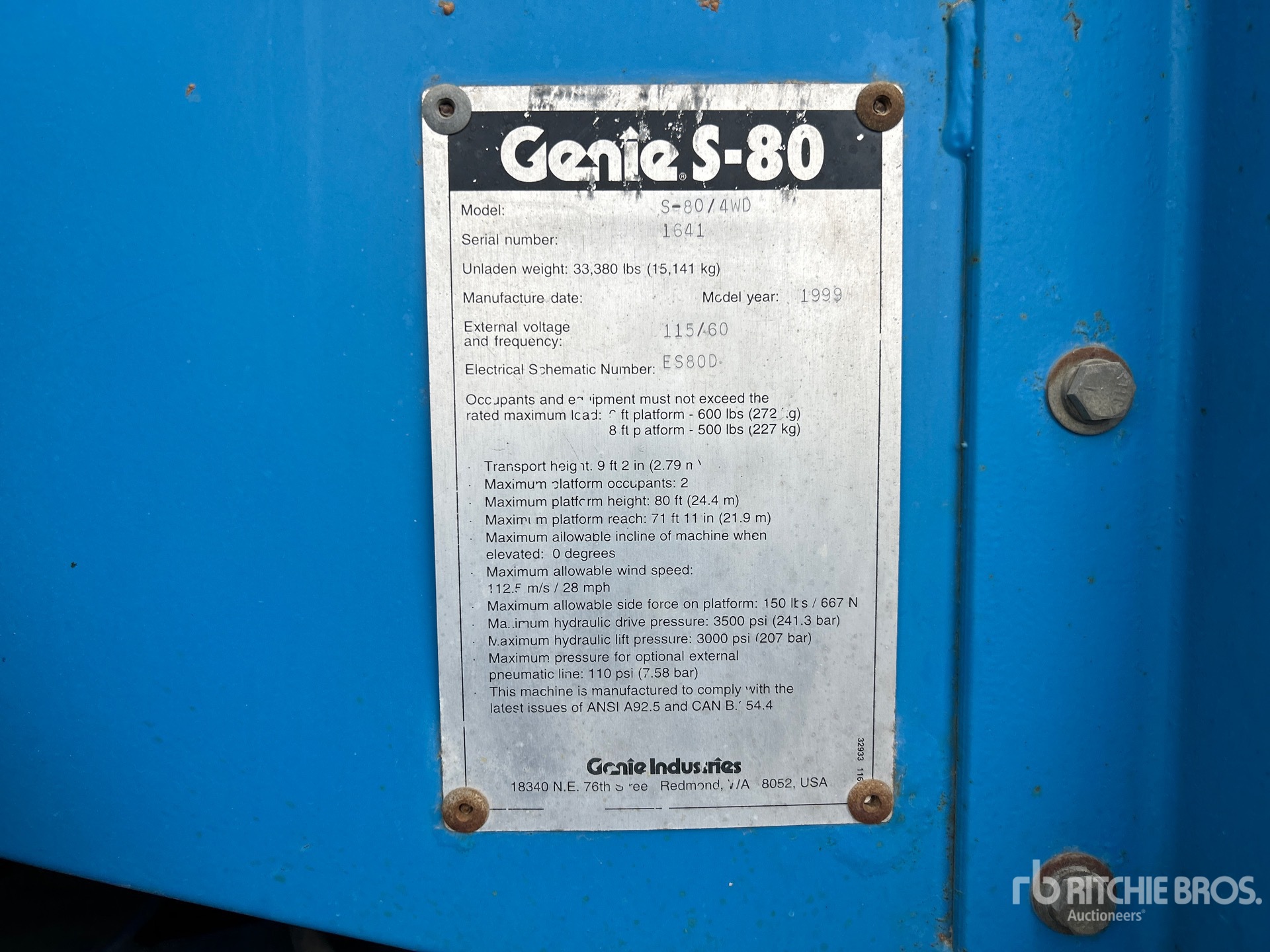 General Appearance with Seriennummer / FIN