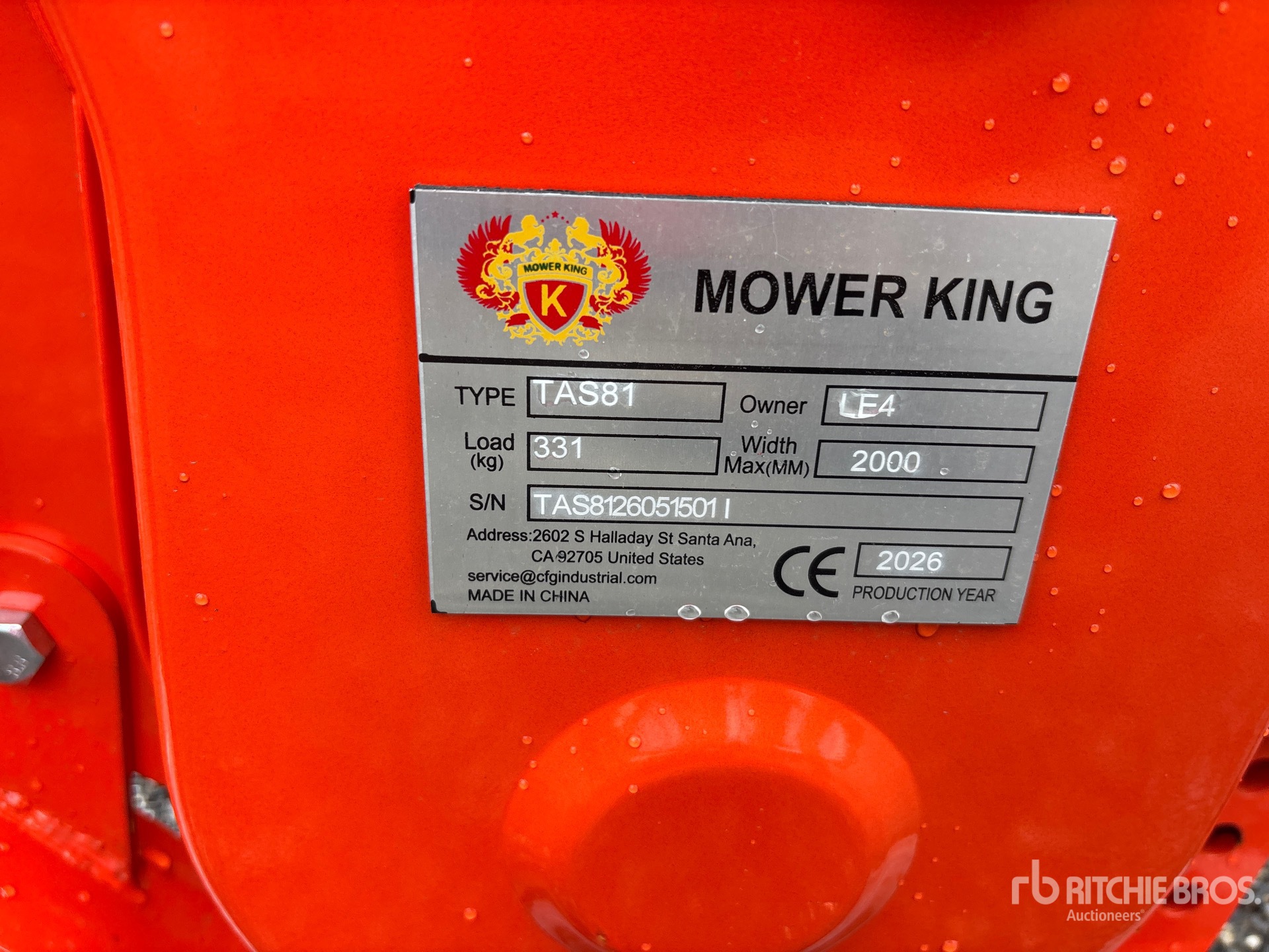 2026 Mower King TAS-81