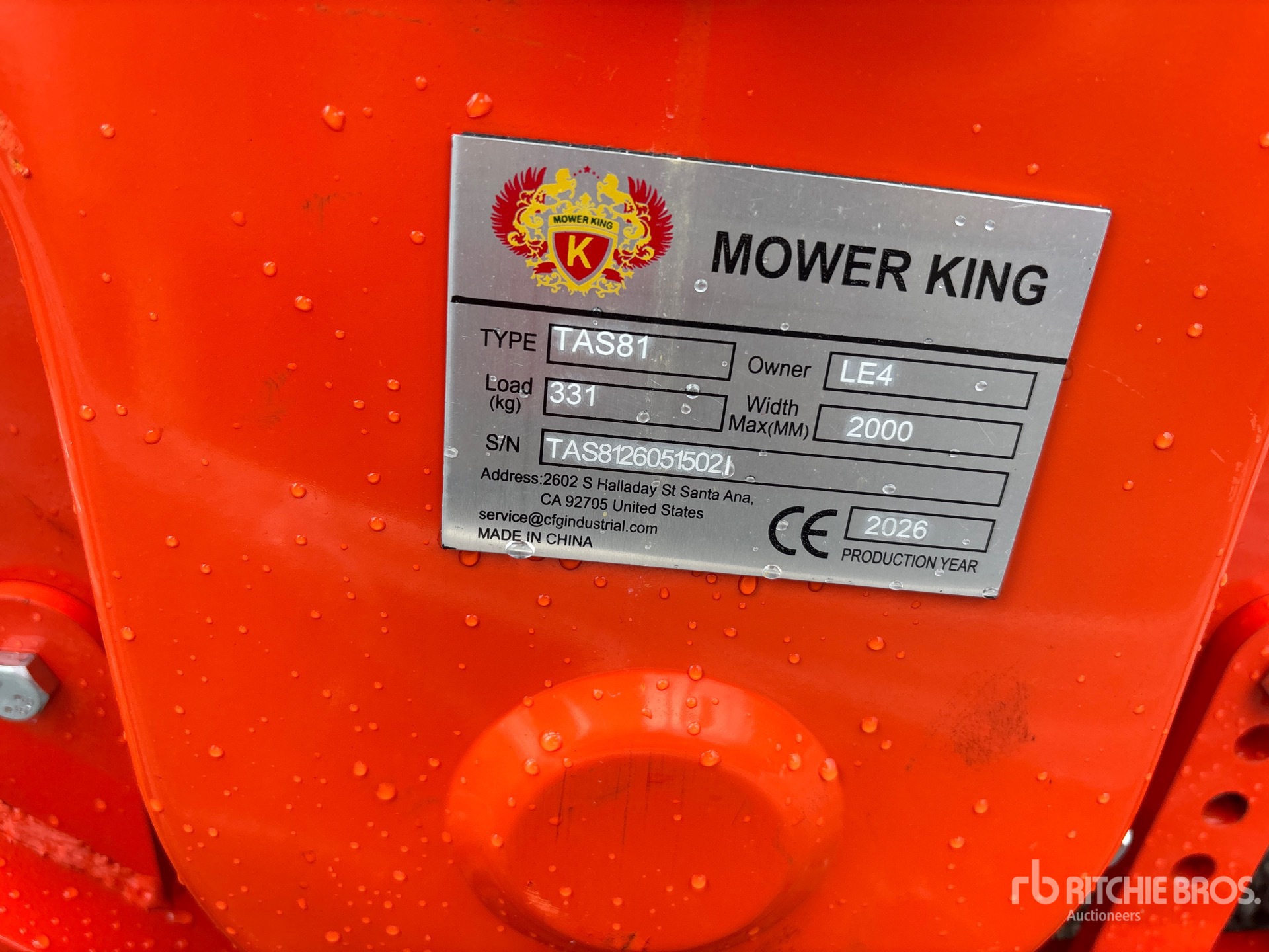 2026 Mower King TAS-81