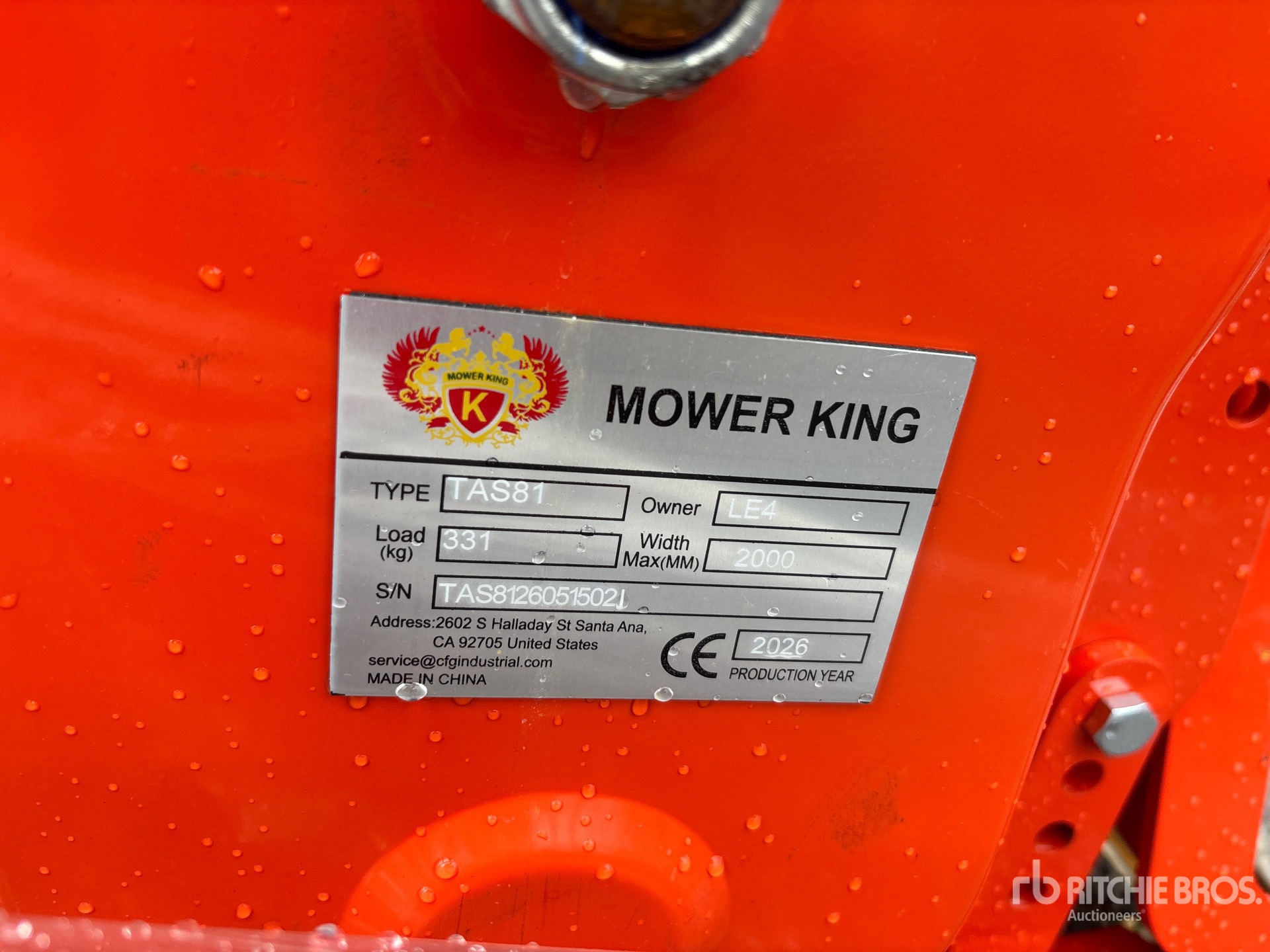2026 Mower King TAS-81