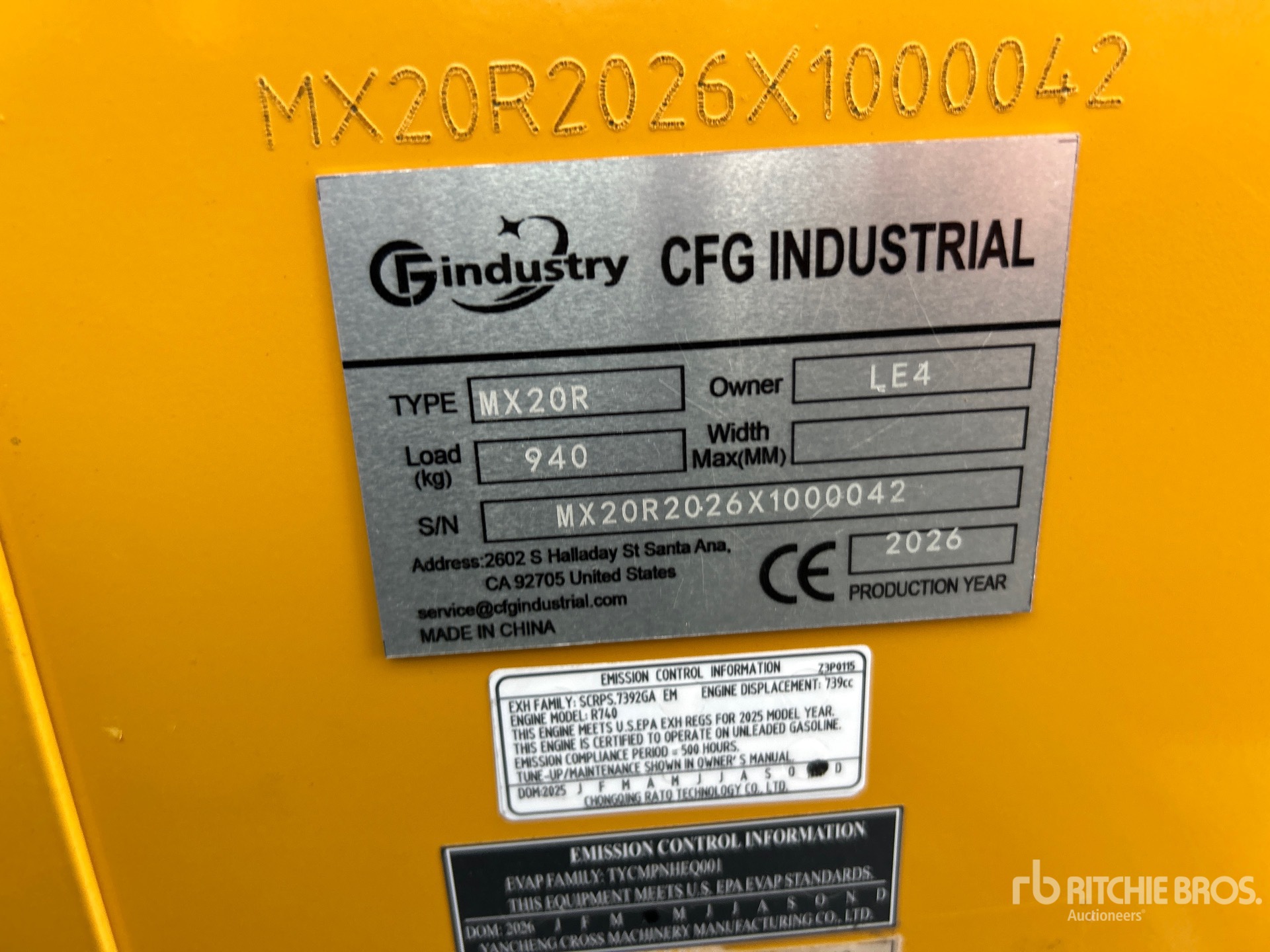 2026 CFG MX20R