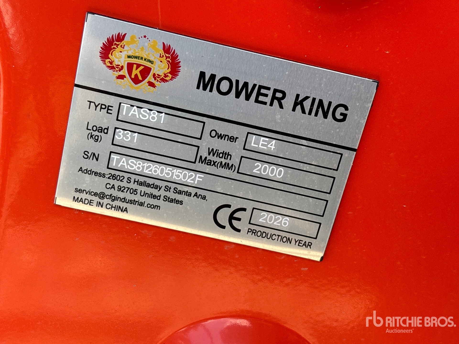 2026 Mower King TAS-81