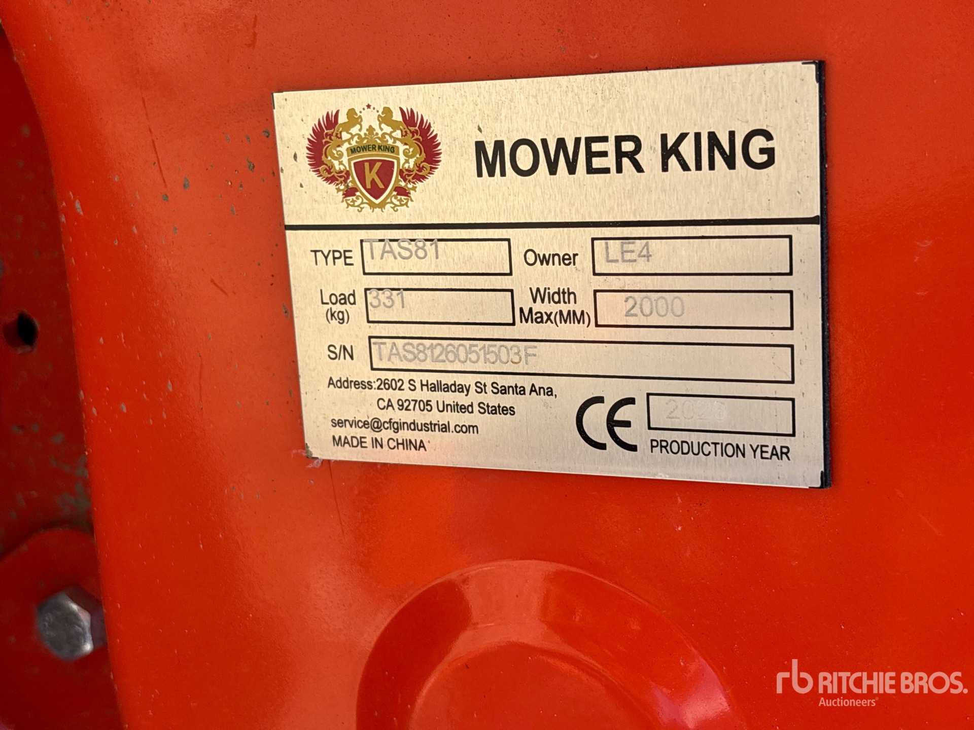 2026 Mower King TAS-81