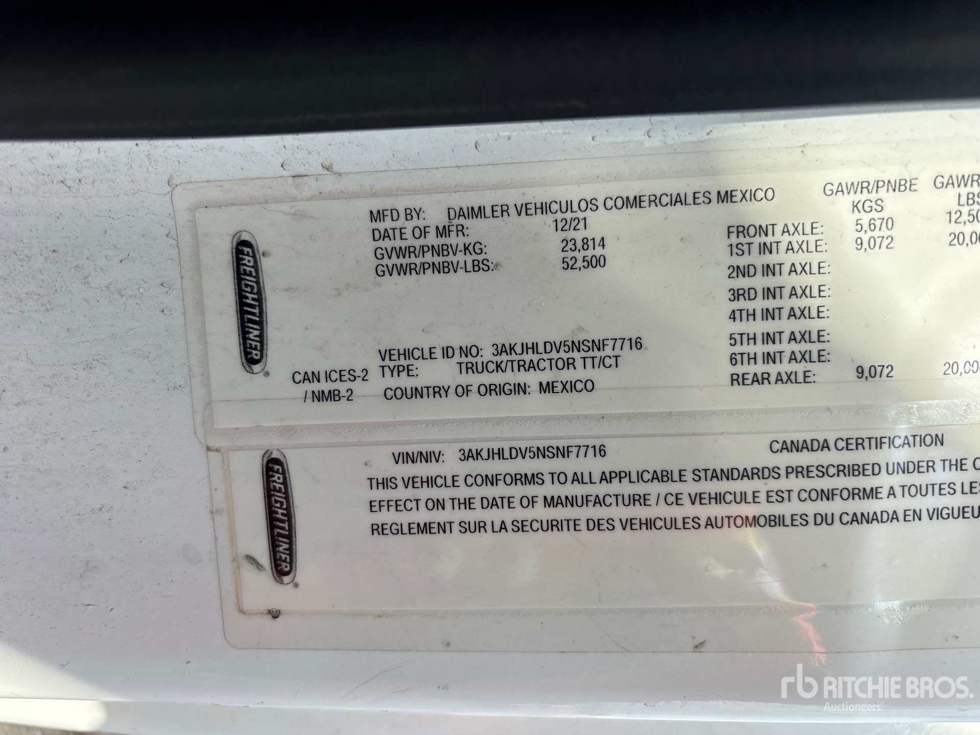 2022 Freightliner CASCADIA 126