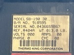 General Appearance with Refrigeration Unit Serial Number