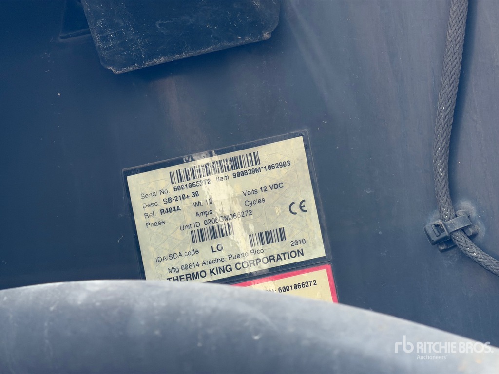 General Appearance with Refrigeration Unit Serial Number