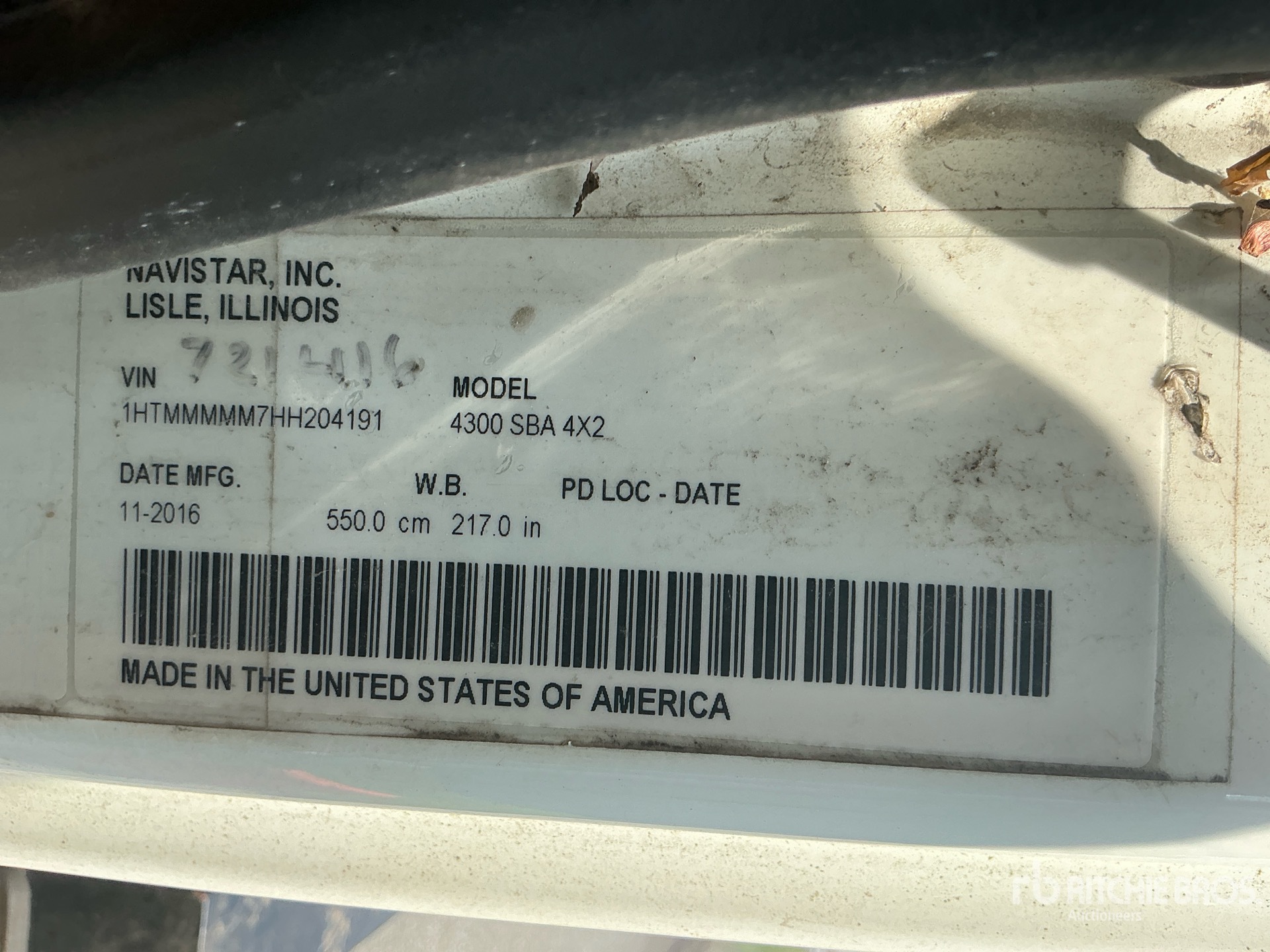 Photo of a 2017 International 4300