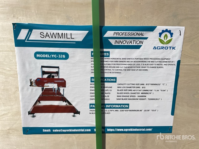 2026 AGT YC32-G Portable Sawmill