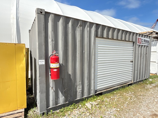 1996 (unverified) 20 ft Standard Multi-Door Custom Lube storage 5 tanks approx 330 gallon each 5 retractible hose reels, 115 volt electric motor pumps Storage Container