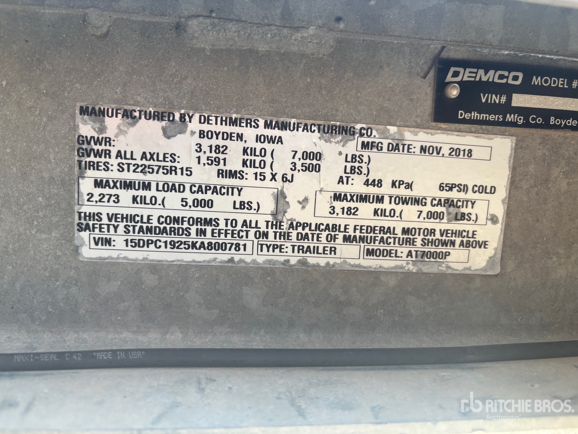 2019 Demco AT7000P
