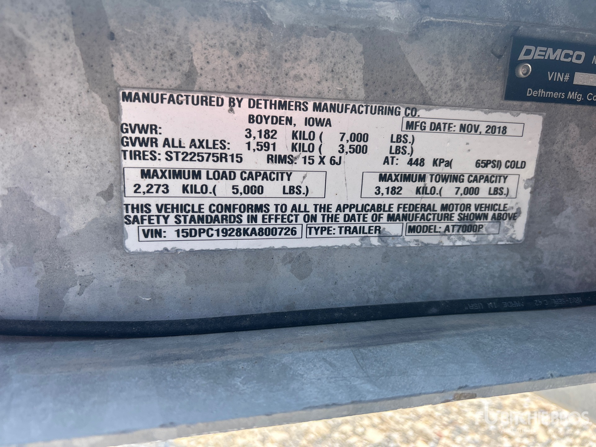 2019 Demco AT7000P