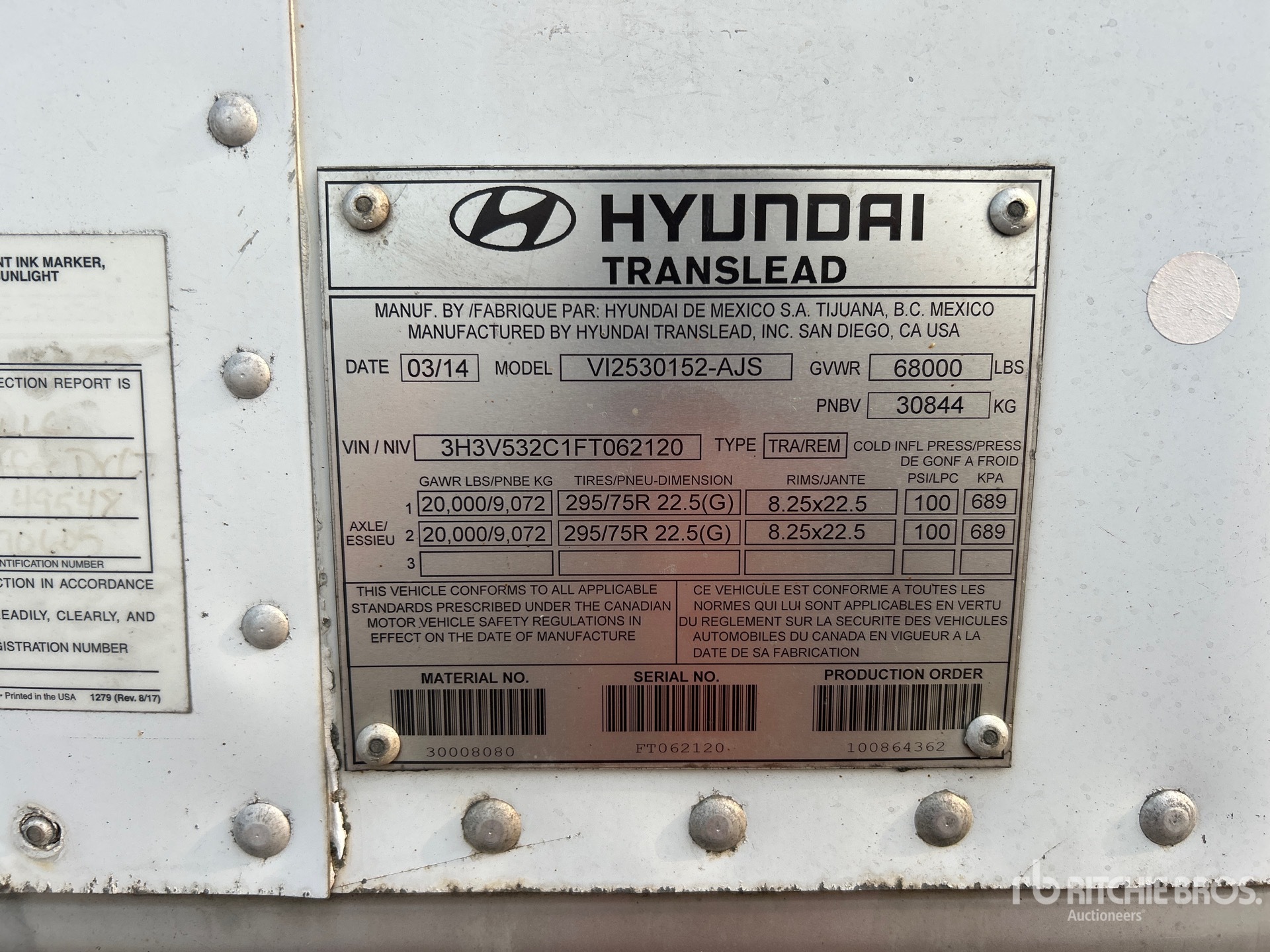 2015 Hyundai 53 FT T/A