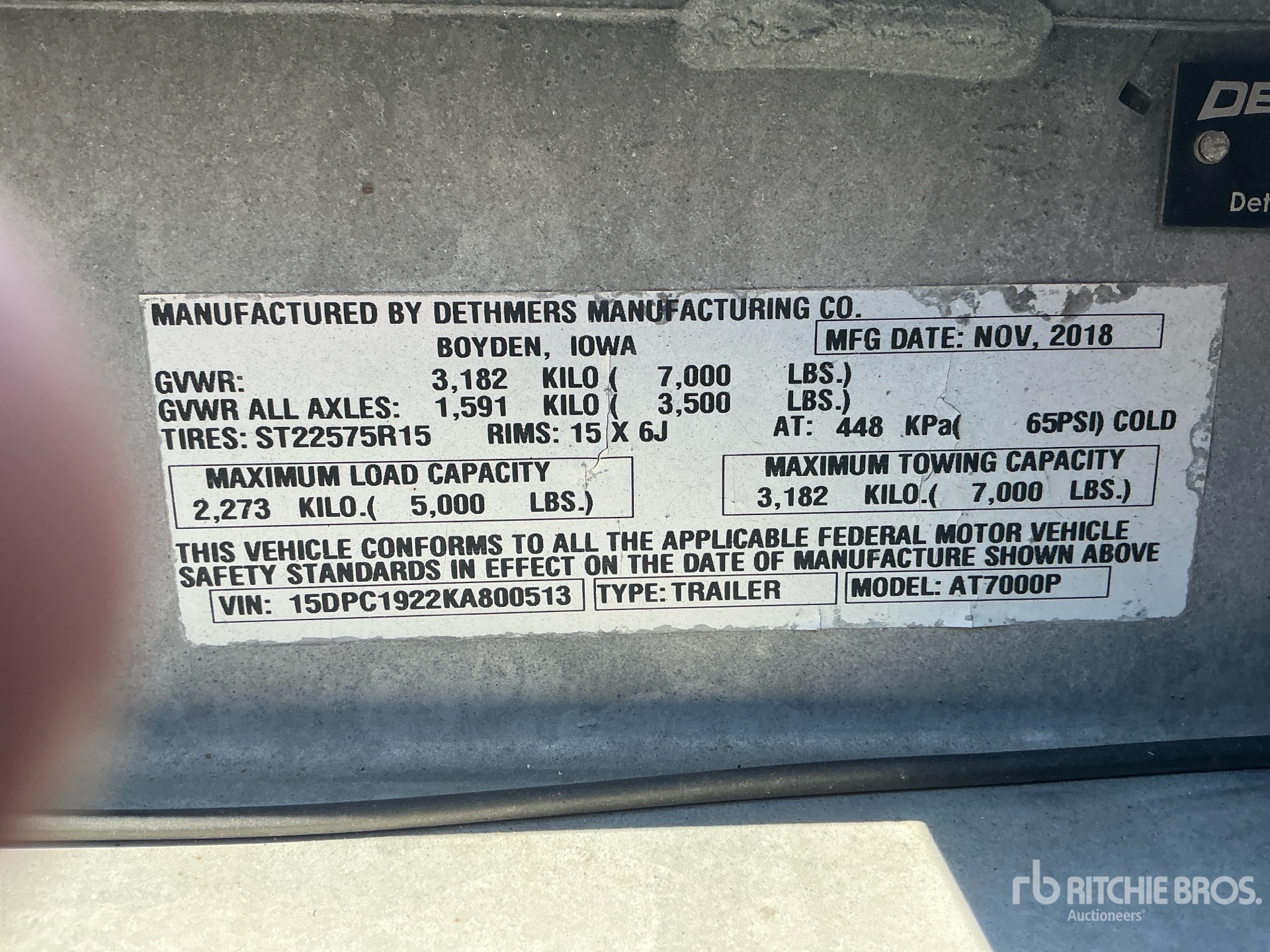 Photo of a 2019 Demco AT7000P