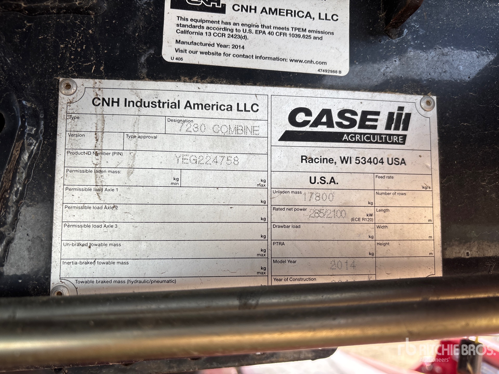 2014 Case Ih 7230