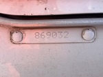 General Appearance with Frame Stamp Serial Number/VIN Photo