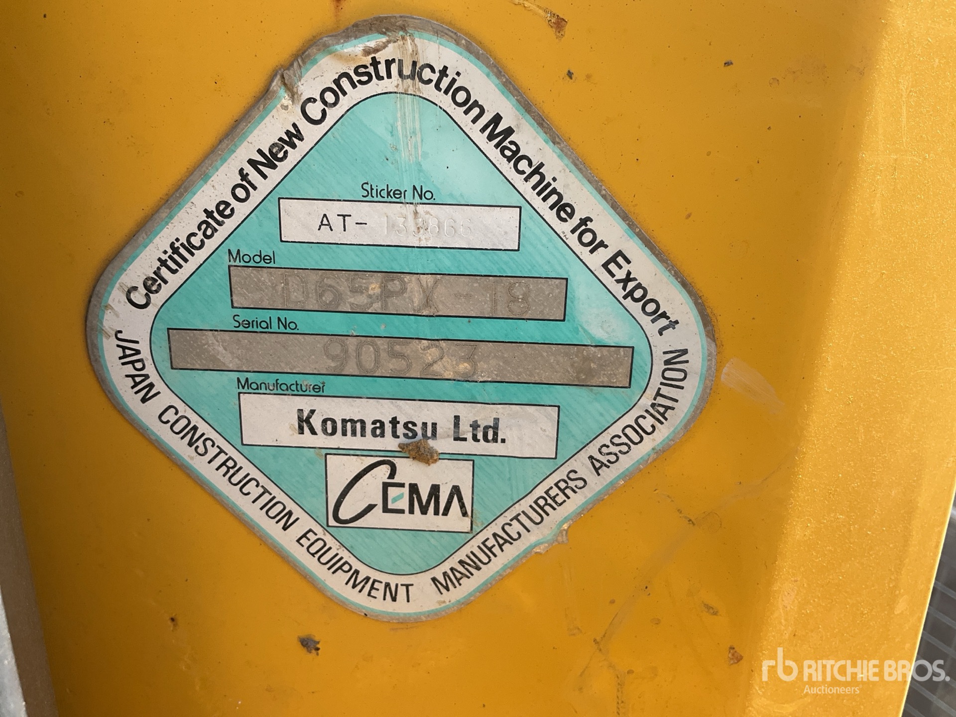 Photo of a 2016 Komatsu D65PX-18