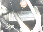 Engine with Emission Certification Label