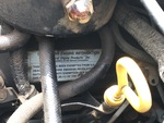 Engine with Emission Certification Label