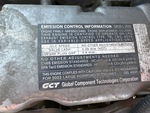 Engine with Emission Label
