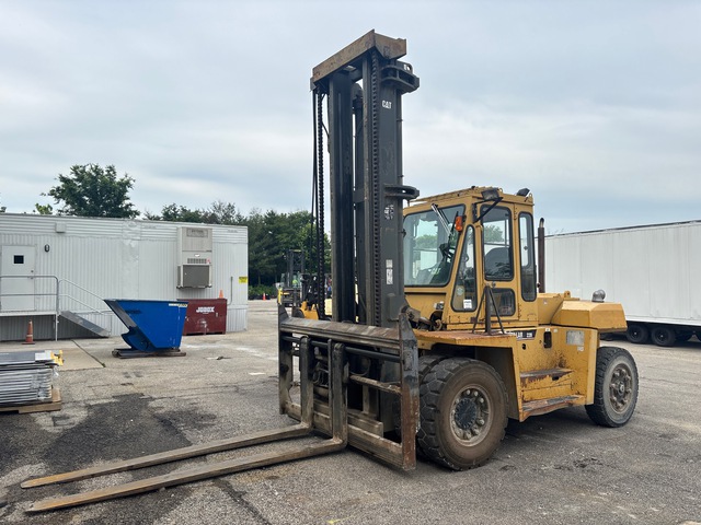 Cat DP100 19420 lb Pneumatic Tire Forklift