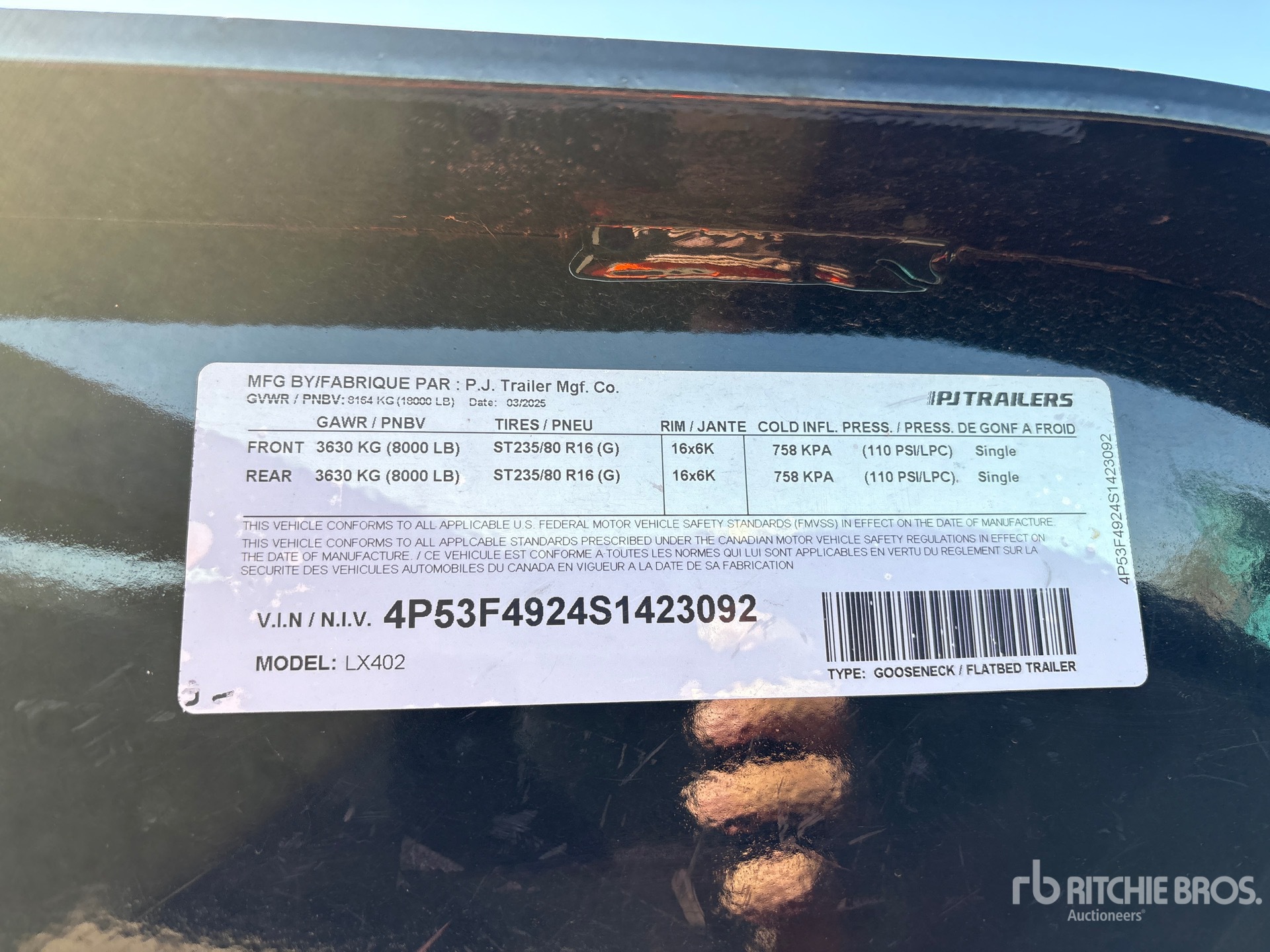 2025 Pj Trailers LX402