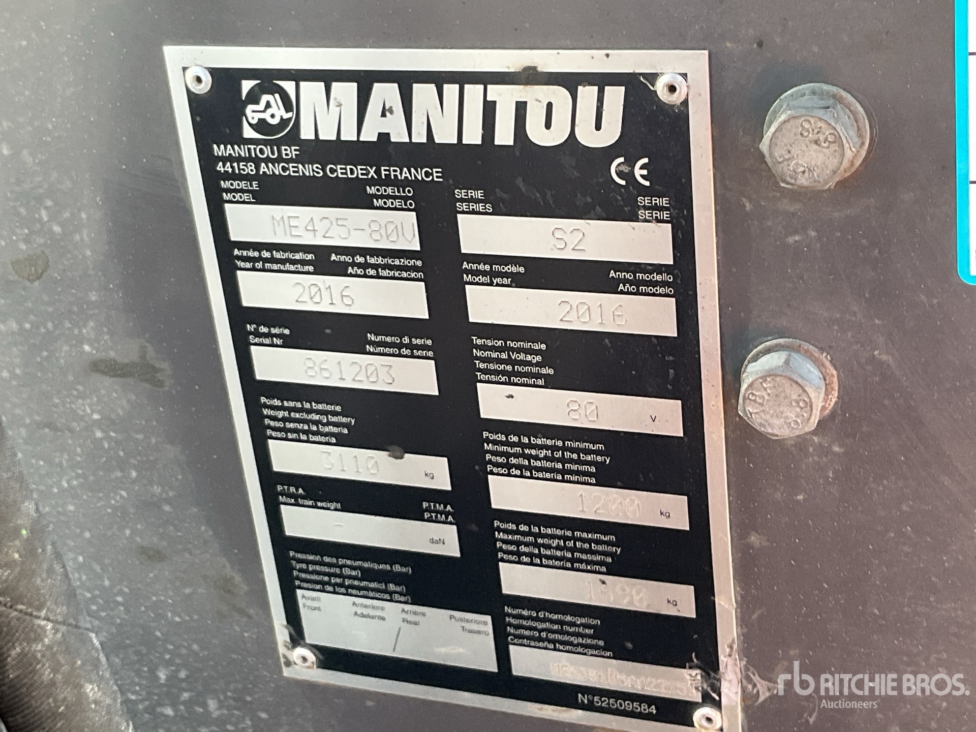 2016 Manitou ME425