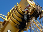 Crane Superstructure with Wear Pads