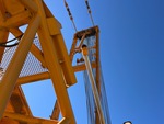 Crane Superstructure with Boom Stops
