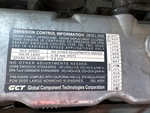 Engine with Emission Label