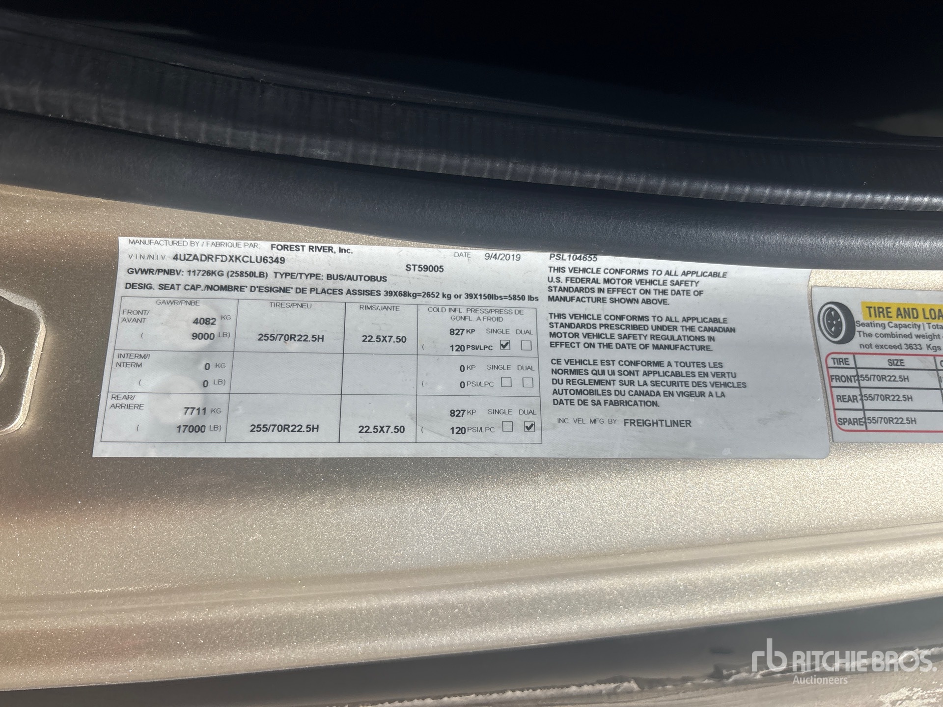 2019 Freightliner 4x2 38-Seat Transit